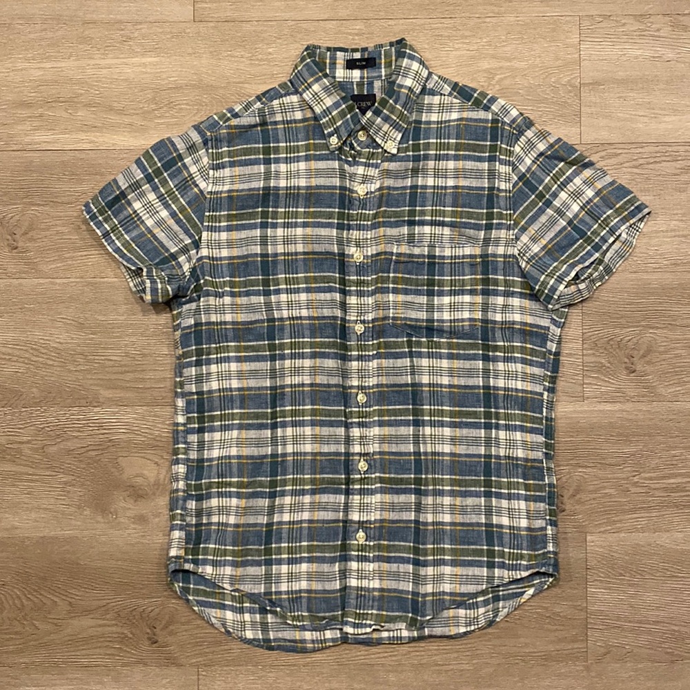 J. Crew Small Flannel Slim Fit Button Down Shirt